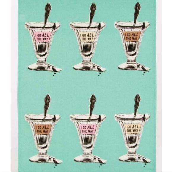 New Blue Q Dish Towel Mint Green Ice Cream go all the way - Picture 2 of 3